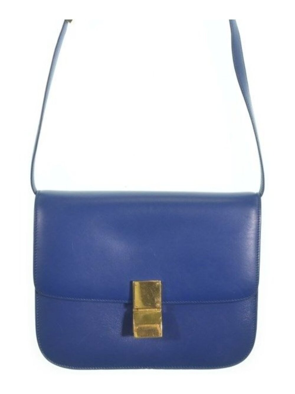 Celine Classic Box Medium Shoulder Bag Blue